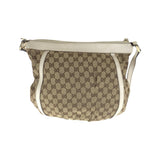 Gucci Shoulder Bag 204940 GG canvas, leather Beige Ivory Gold Metal Shoulder Bag Abbey Women
