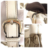 Gucci Shoulder Bag 204940 GG canvas, leather Beige Ivory Gold Metal Shoulder Bag Abbey Women