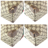 Gucci Tote Bag 012 39 621 GG Supreme Canvas Beige Brown Gold Metal Sherry Line Old Gucci