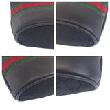 Gucci Shoulder Bag GG canvas, leather Black GoldMetal Old Gucci Shelly Line Interlocking Women(Unisex)