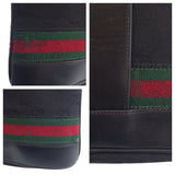 Gucci Shoulder Bag GG canvas, leather Black GoldMetal Old Gucci Shelly Line Interlocking Women(Unisex)