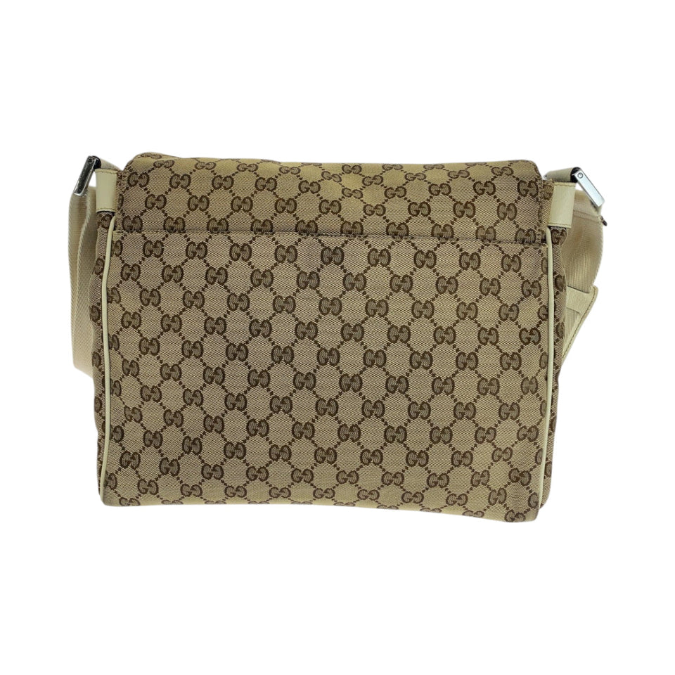 Gucci Shoulder Bag 146236 GG canvas Beige Ivory SilverMetal Shoulder Bag Messenger bag Women(Unisex)
