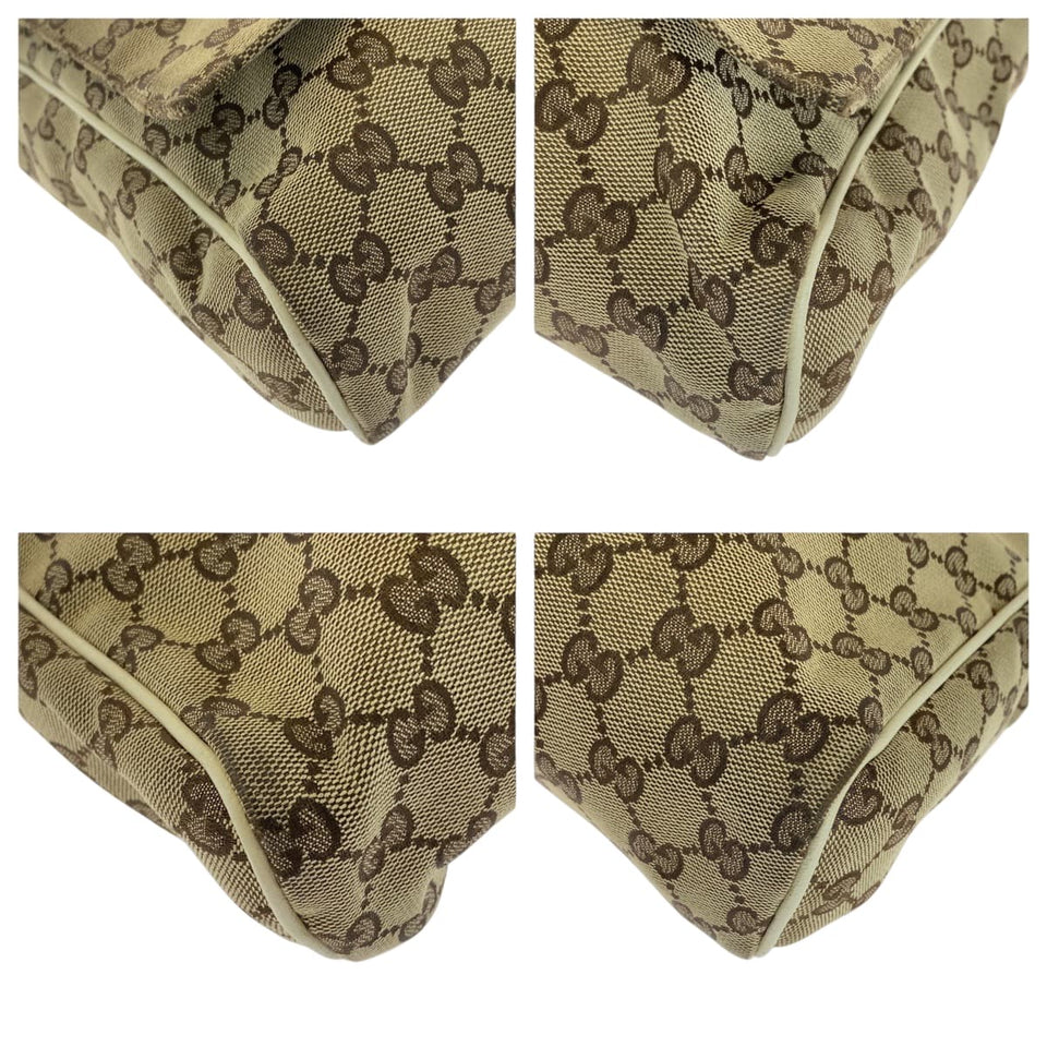 Gucci Shoulder Bag 146236 GG canvas Beige Ivory SilverMetal Shoulder Bag Messenger bag Women(Unisex)