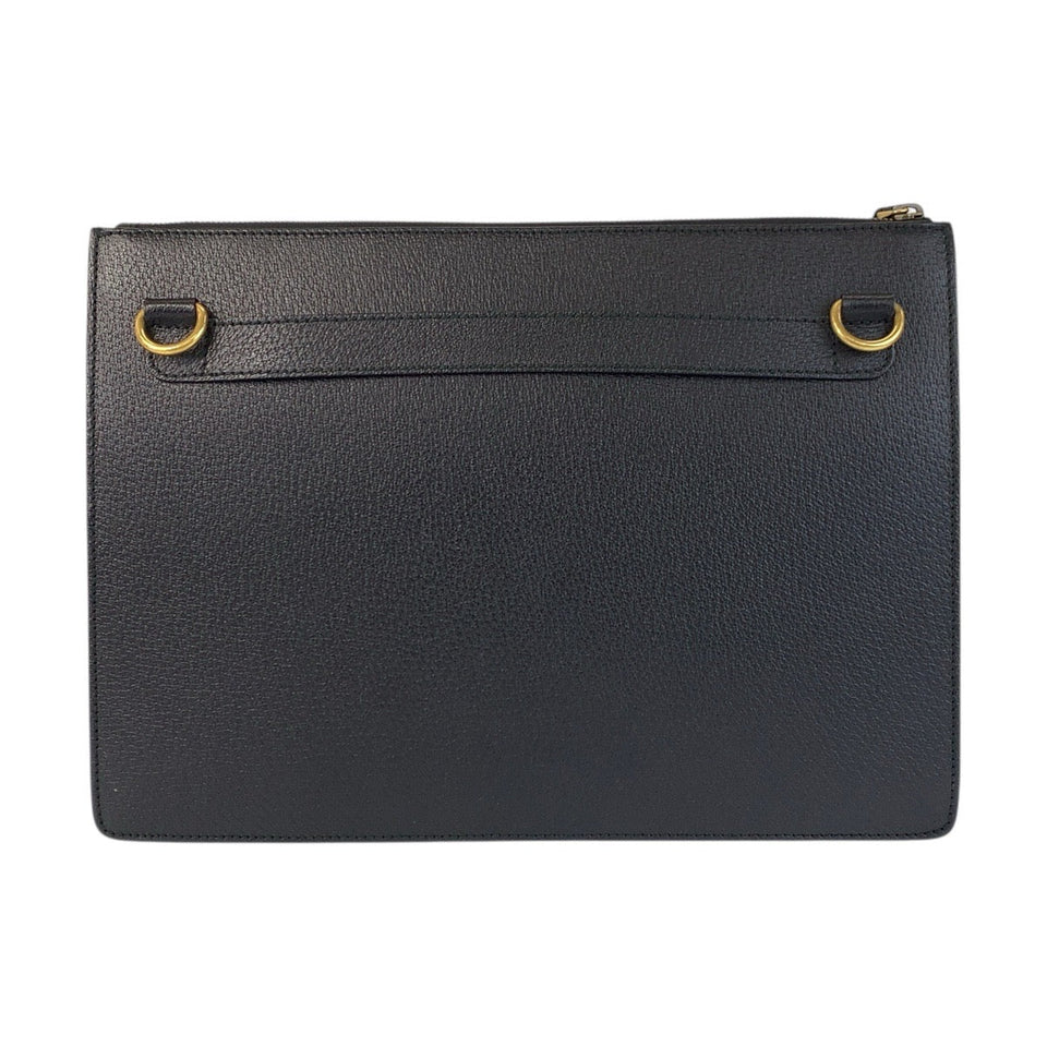 Gucci Shoulder Bag 450976 leather Black GoldMetal Shoulder Bag Clutch bag 2way Sherry line mens