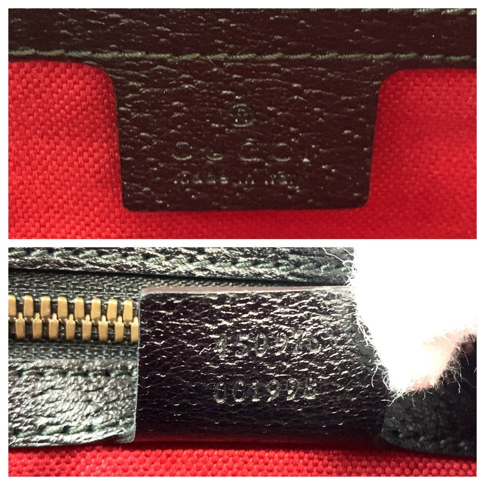 Gucci Shoulder Bag 450976 leather Black GoldMetal Shoulder Bag Clutch bag 2way Sherry line mens