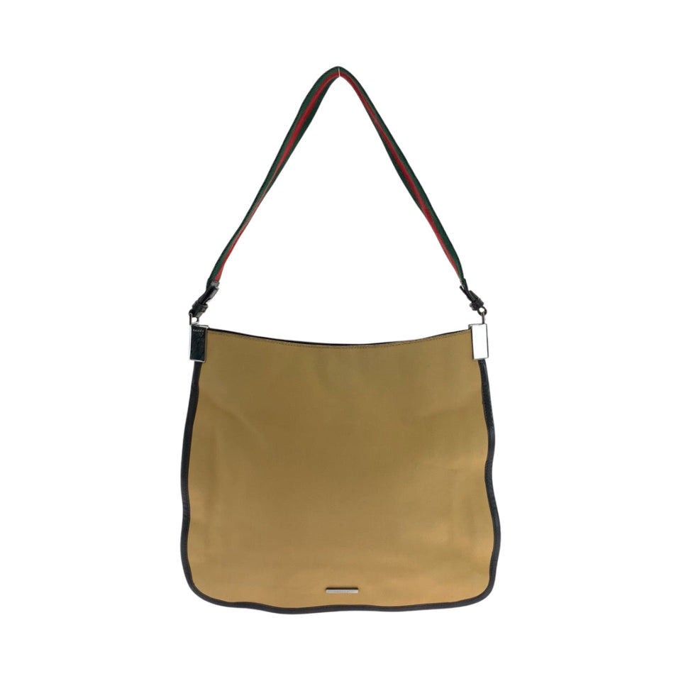 Gucci Shoulder Bag 001 4321 canvas Brown Red Green SilverMetal Hobo Shoulder Bag Sherry line Women