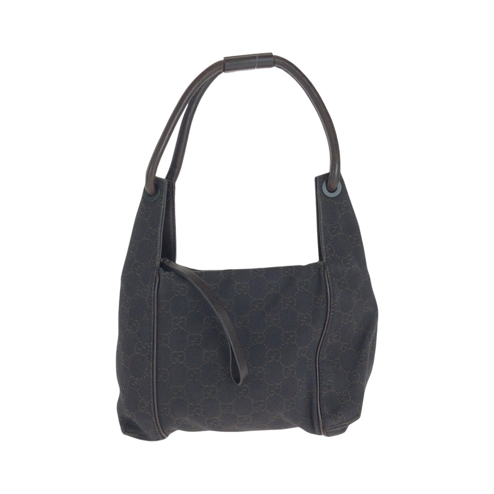 Gucci Shoulder Bag 101333 GG canvas Brown Black Metal Shoulder Bag handbag Women