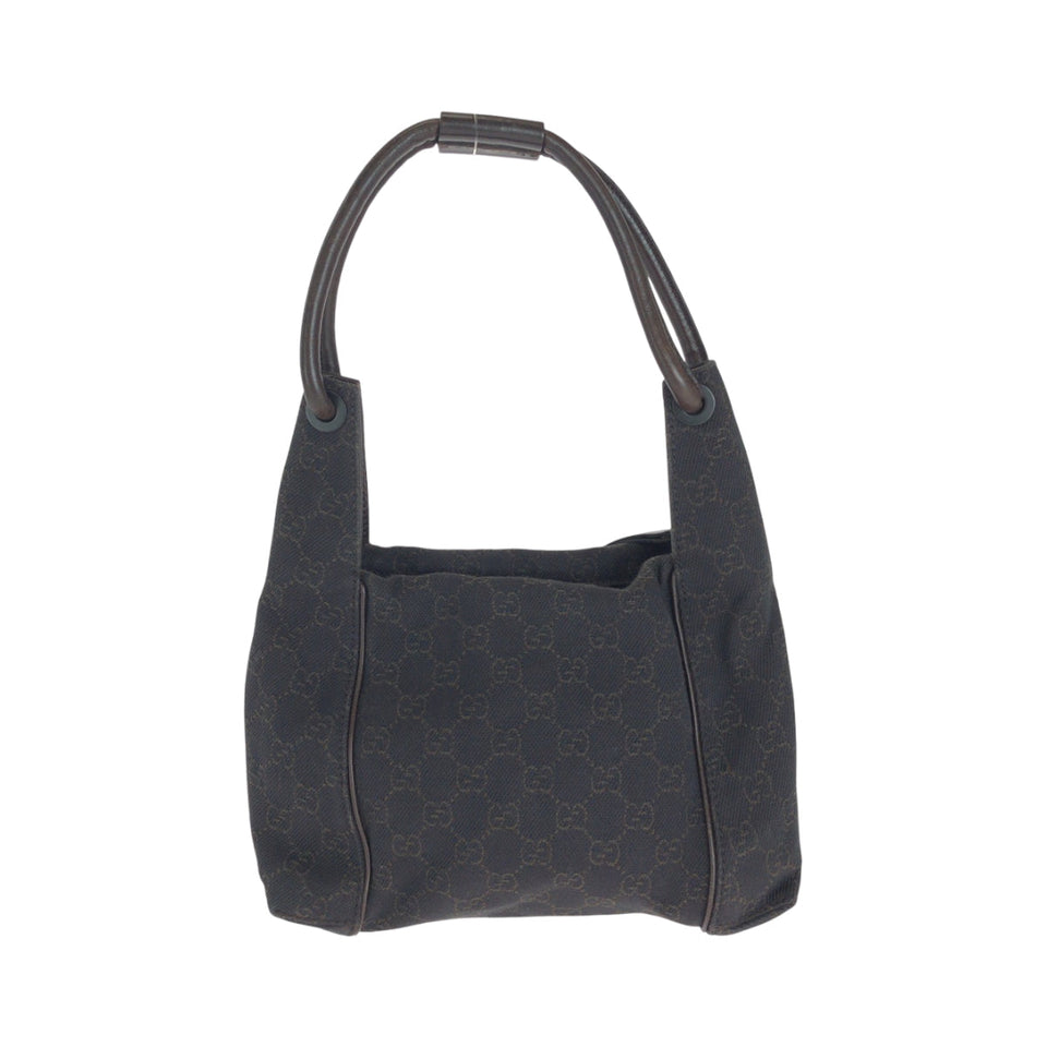Gucci Shoulder Bag 101333 GG canvas Brown Black Metal Shoulder Bag handbag Women
