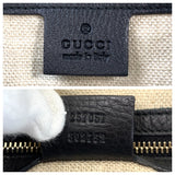 Gucci Tote Bag 257051 leather Black GoldMetal Tote Bag Shoulder Bag Women(Unisex)