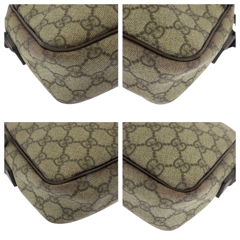 Gucci Shoulder Bag 114291 GG Supreme Canvas Beige Brown SilverMetal Shoulder Bag pochette Women