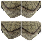 Gucci Shoulder Bag 114291 GG Supreme Canvas Beige Brown SilverMetal Shoulder Bag pochette Women