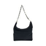 Gucci Shoulder Bag 001 3374 Nylon Black SilverMetal ChainShoulder Bag Women