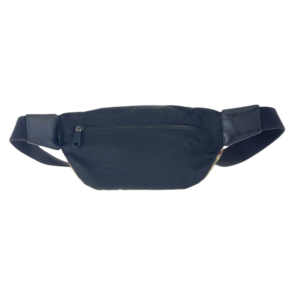 Burberry Sling bag Nylon Beige black Sling bag Bum bag Unisex Check Pattern Women