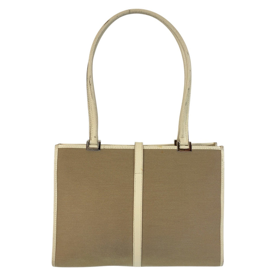 Gucci Tote Bag 002 1073 Canvas, Leather Beige Ivory SilverMetal Tote Bag Shoulder Bag Jackie Women