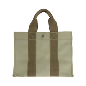 Hermes Tote Bag canvas Beige Ivory SilverMetal Tote Bag handbag Bora Bora PM Women
