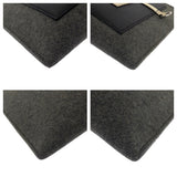 Hermes Clutch bag Felt, Epsom Grey Black Ivory SilverMetal Clutch bag business bag Toudou 37 mens