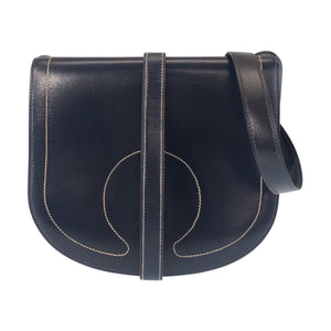 Hermes Shoulder Bag Box scarf Navy Gallopard