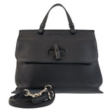 Gucci Handbag 392013 leather Black SilverMetal Handbag Shoulder Bag 2way Bamboo daily Women