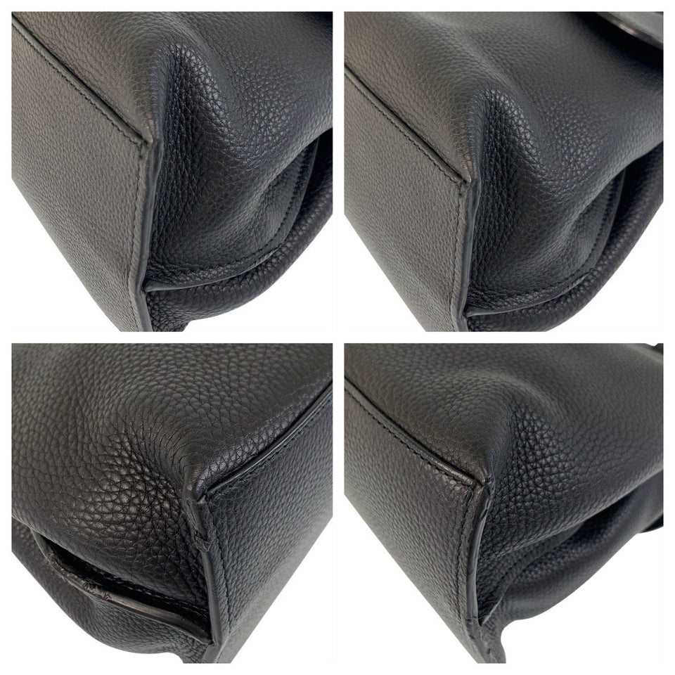 Gucci Handbag 392013 leather Black SilverMetal Handbag Shoulder Bag 2way Bamboo daily Women