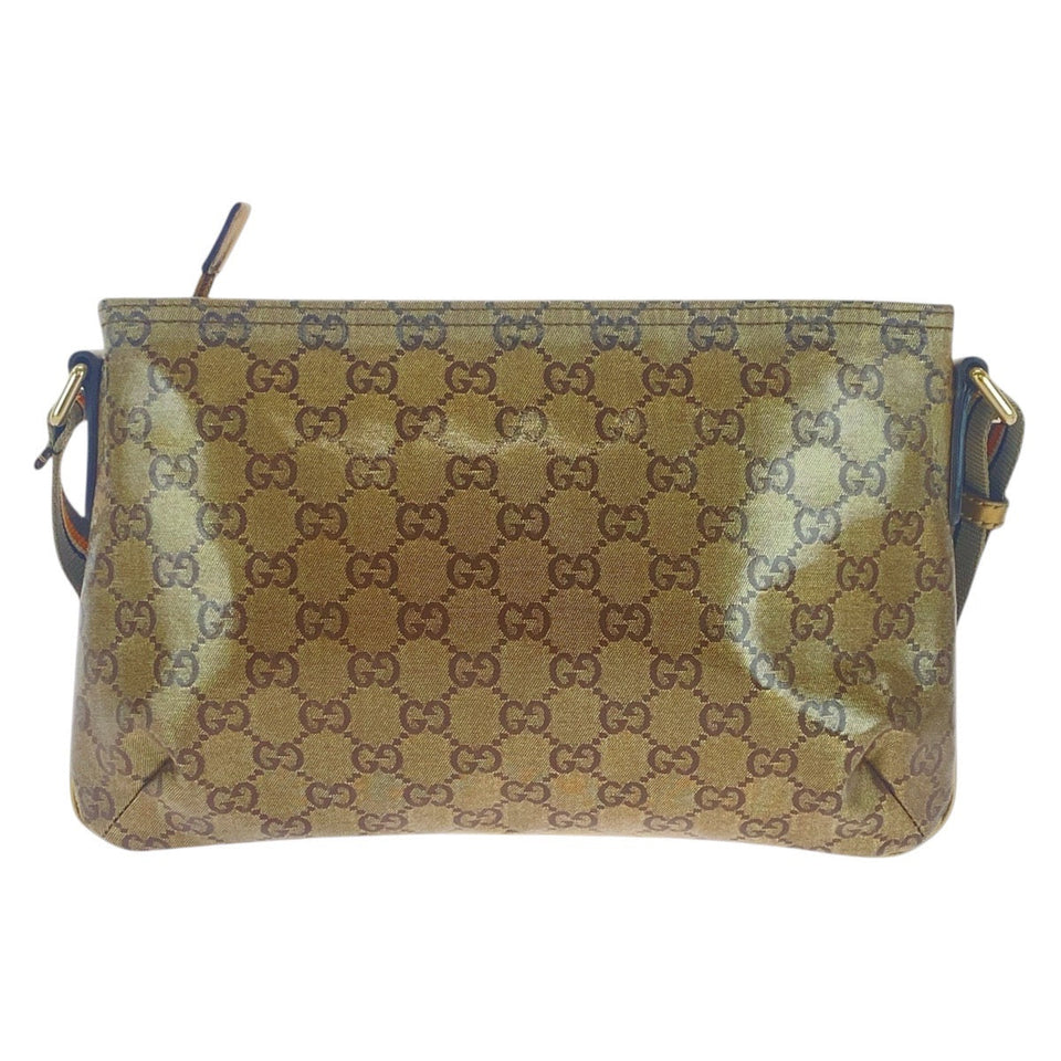 Gucci Shoulder Bag 189749 Coated canvas beige Crossbody Shoulder Bag GG crystal Women(Unisex)