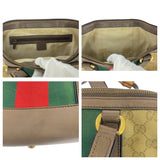 Gucci Tote Bag 309621 GG canvas, leather Beige Brown Gold Metal Tote Bag Shoulder Bag 2way Sherry line Women