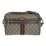 Gucci Shoulder Bag 517060 GG Supreme canvas, leather Beige Gold Metal Crossbody Shoulder Bag Sherry Line Ophidia Women