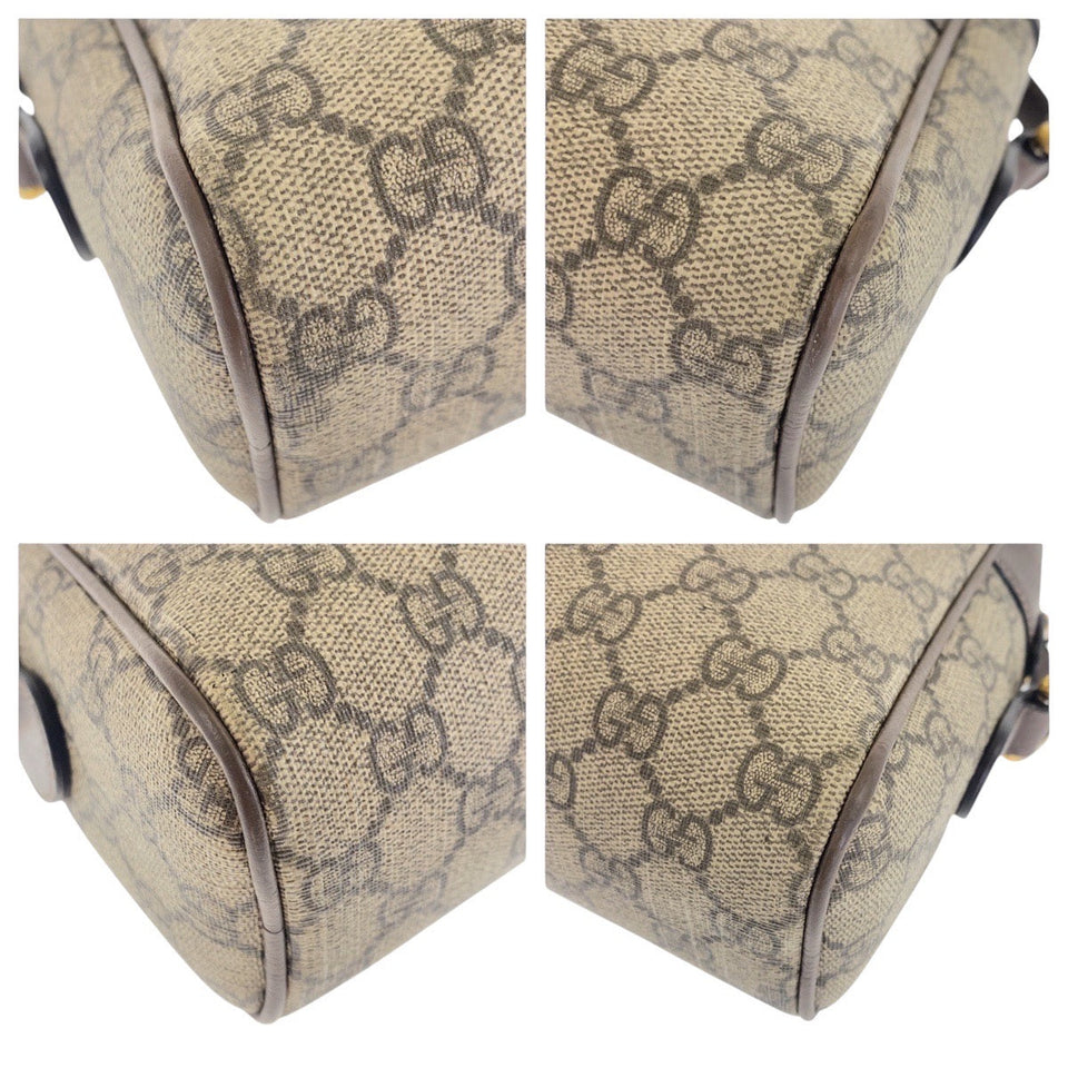 Gucci Shoulder Bag 517060 GG Supreme canvas, leather Beige Gold Metal Crossbody Shoulder Bag Sherry Line Ophidia Women