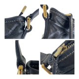 Gucci Shoulder Bag 169998 leather Black Multicolor Gold Metal Crossbody Shoulder Bag Interlocking Women(Unisex)
