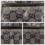 Gucci Tote Bag 155524 Coated canvas Gray black Tote Bag Shoulder Bag Shoulder Bag Women(Unisex)