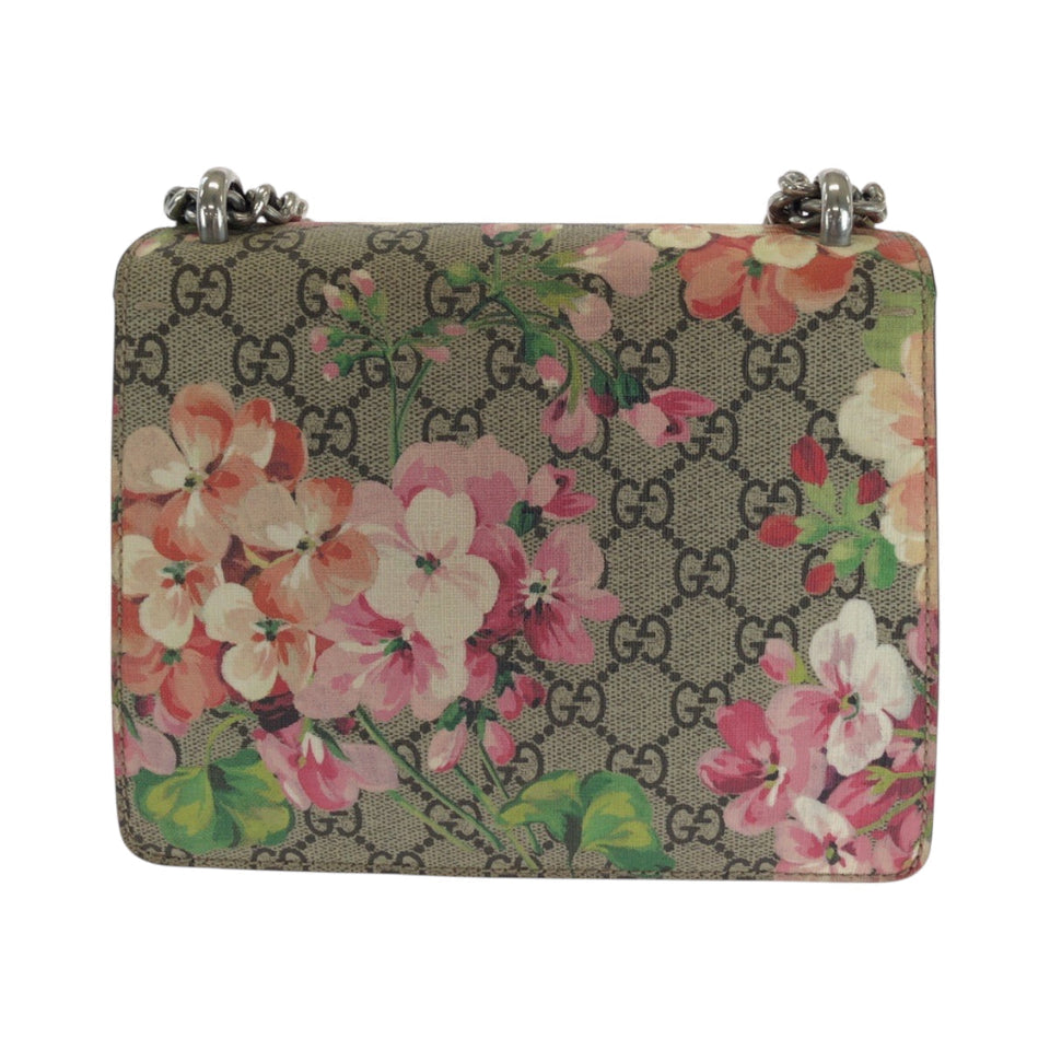 Gucci Shoulder Bag 421970 GG Supreme Canvas Beige Multicolor SilverMetal GG Blooms Dionysus