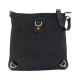 Gucci Shoulder Bag 131326 GG canvas, leather Black GoldMetal Shoulder Bag Messenger bag Abbey Women