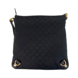 Gucci Shoulder Bag 131326 GG canvas, leather Black GoldMetal Shoulder Bag Messenger bag Abbey Women