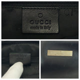 Gucci Shoulder Bag 001 3873 leather Black SilverMetal Chain Shoulder Bag Hobo Women