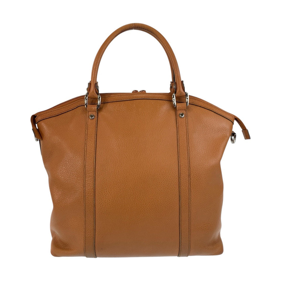 Gucci Tote Bag 339551 leather Brown Camel SilverMetal Tote Bag Shoulder Bag 2way GG Marmont Women