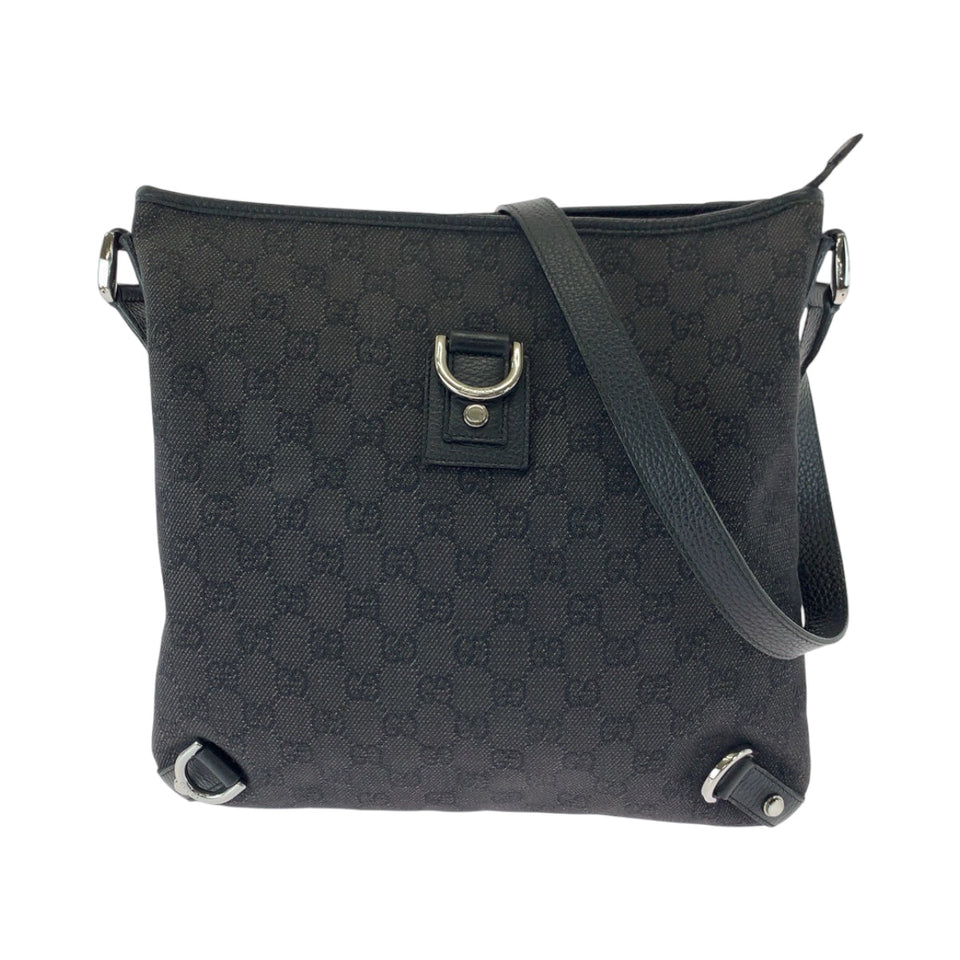Gucci Shoulder Bag 268642 GG canvas Black SilverMetal Shoulder Bag pochette Abbey Women