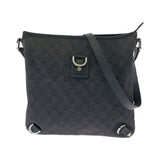 Gucci Shoulder Bag 268642 GG canvas Black SilverMetal Shoulder Bag pochette Abbey Women