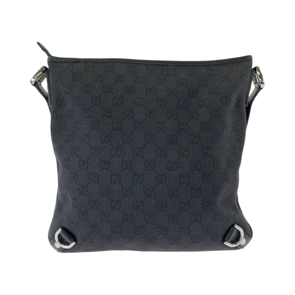 Gucci Shoulder Bag 268642 GG canvas Black SilverMetal Shoulder Bag pochette Abbey Women