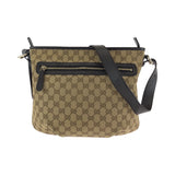 Gucci Shoulder Bag 388930 GG canvas Dark Brown Gold Metal Shoulder Bag Crossbody Women