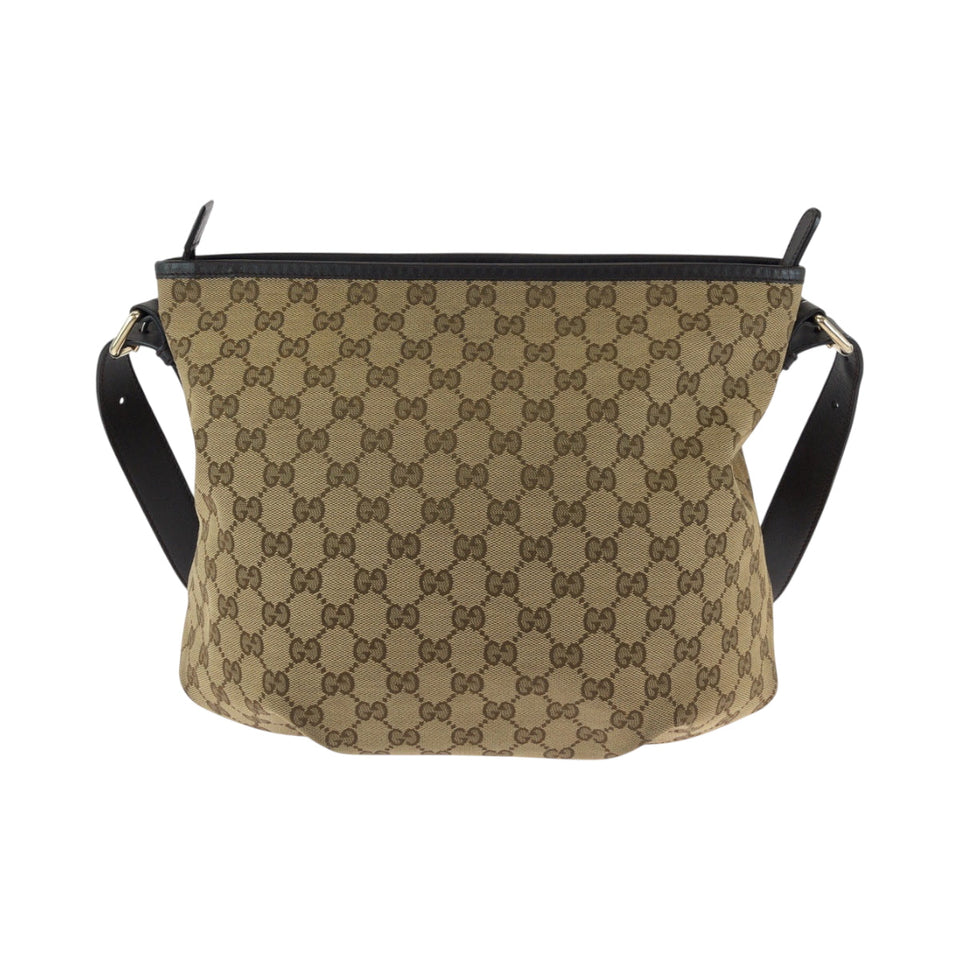 Gucci Shoulder Bag 388930 GG canvas Dark Brown Gold Metal Shoulder Bag Crossbody Women