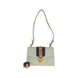 Gucci Shoulder Bag 421882 leather Ivory White Gold Metal Shoulder Bag Sherry line Silvi Women