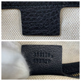 Gucci Shoulder Bag 353126 leather Black GoldMetal Chain Shoulder Bag Handbag Soho Women