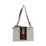 Gucci Shoulder Bag 421882 leather White Green Red Gold Metal Shoulder Bag Shoulder Bag Sherry line Silvi Women