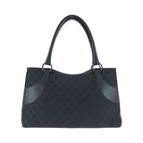 Gucci Tote Bag 113015 GG canvas Black SilverMetal Tote Bag handbag Women