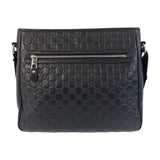 Gucci Shoulder Bag 322080 leather Black SilverMetal Shoulder Bag Messenger bag Shelly line Guccisima mens