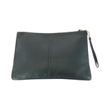 Prada Vitello City Triangle Logo Plate Leather Clutch Bag 502211