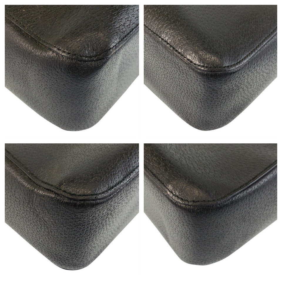 Gucci Handbag 002 1059 Leather, Bamboo Black black red Bamboo Women
