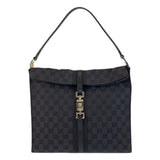 Gucci Shoulder Bag 001 3355 GG canvas, leather Black SilverMetal Shoulder Bag handbag Jackie Women