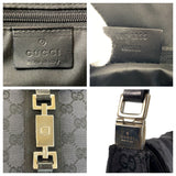 Gucci Shoulder Bag 001 3355 GG canvas, leather Black SilverMetal Shoulder Bag handbag Jackie Women