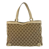 Gucci Tote Bag 170004 GG canvas, leather Beige Gold Metal Tote Bag Shoulder Bag Women