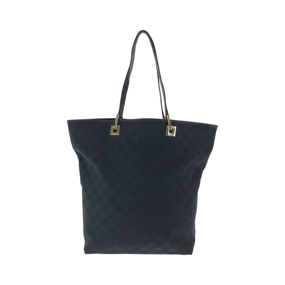 Gucci Tote Bag 002 1098 GG canvas Black SilverMetal Tote Bag Shoulder Bag Women